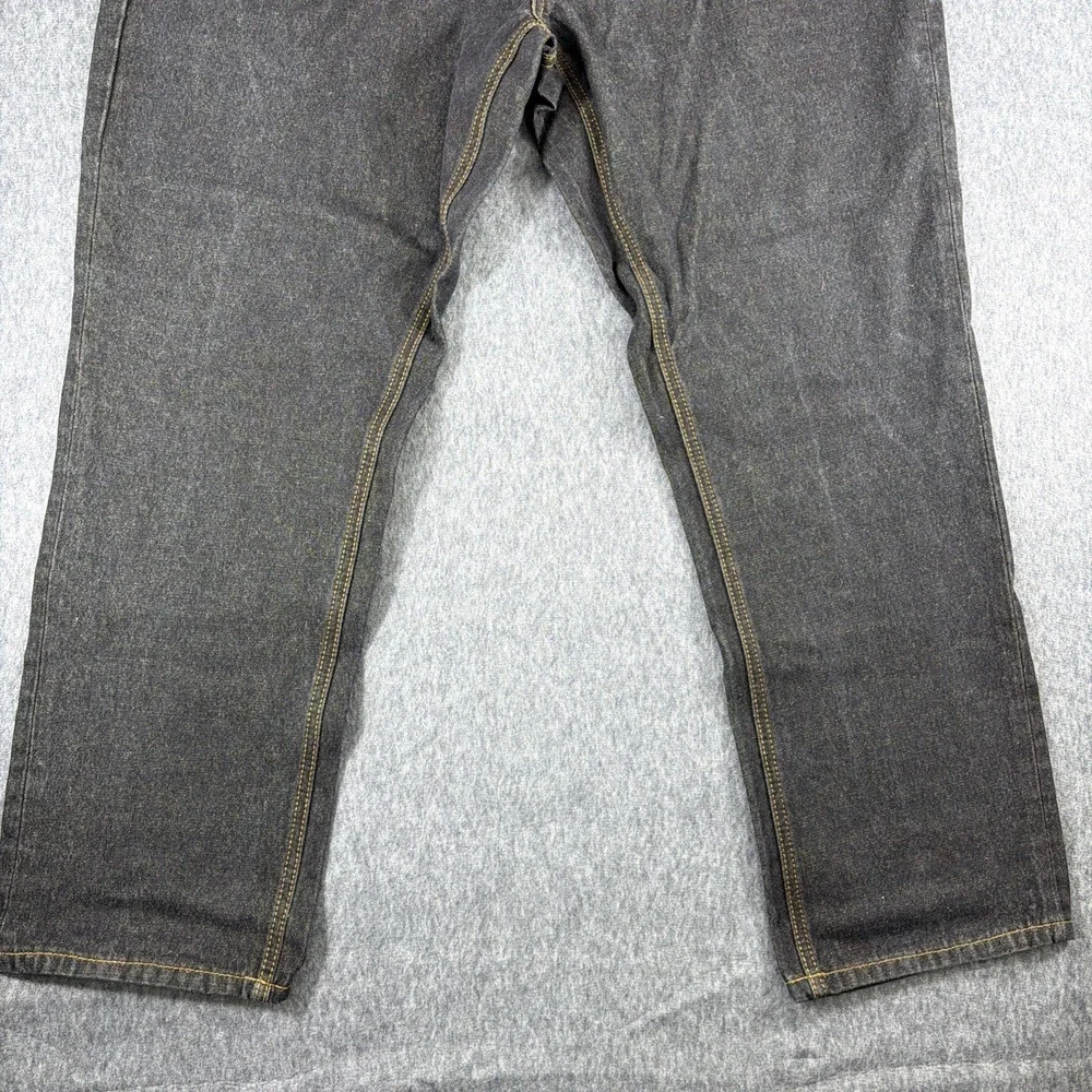 Shaka Wear Jeans Mens 40x29 Black Y2K Grunge Baggy Raw Denim